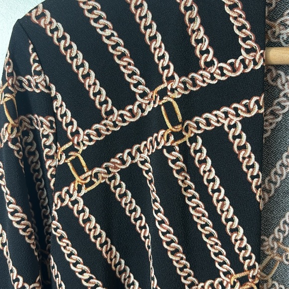 Kasper open cardigan top with chain link metallic detailing in size large. EUC. - Picture 4 of 8